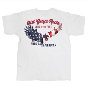 Old Guys Rule American Eagle Pocket Tee M White
