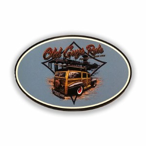 Old Guys Rule Classic Woodie Magnet