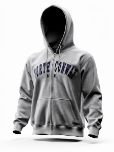 Luba Designs Nantucket Fleece Embroidered Full Zip Hoodie S Salt & Pepper
