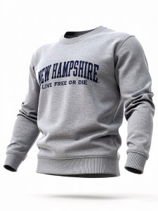 Luba Designs Nantucket Fleece Embroidered Crewneck Sweatshirt S Salt/Pepper