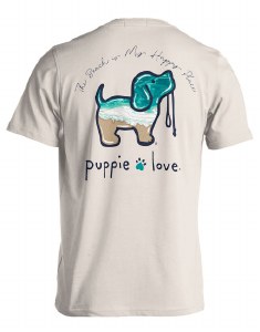 Puppie Love Beach Is My Happy Place Pup XL Natural