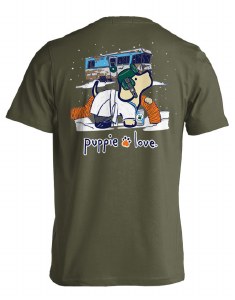 Puppie Love Christmas RV Pup XL Military Green