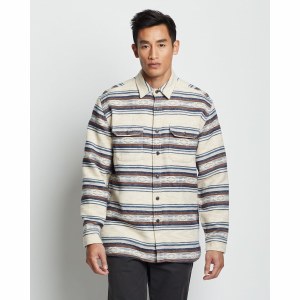 Pendleton Men's Doublesoft Driftwood Shirt XL Tan Saltillo Stripe