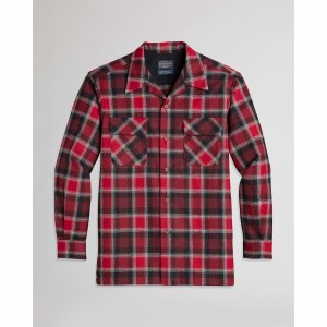 Pendleton Board Shirt L Red/Black/Grey Plaid