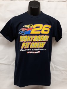 T Line Ricky Bobby Pit Crew T-Shirt M Navy