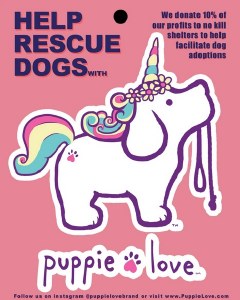 Puppie Love Unicorn Pup Decal
