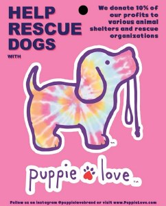 Puppie Love Tie Dye #2 Pup Decal
