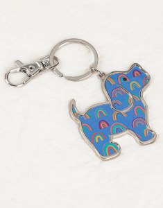 Puppie Love Rainbow Pup Keyring