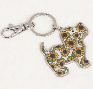 Puppie Love Sunflower Pup key Ring