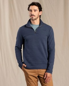 Toad & Co  Moonwake 1/4 Zip Pullover M True Navy