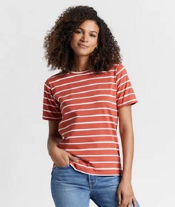 Pendleton Deschutes T-Shirt L Striped Spice