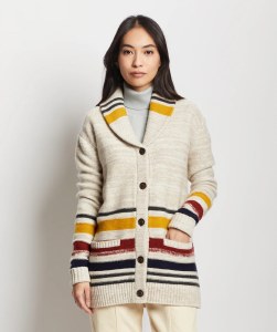 Pendleton Women's Heritage Lambswool Cardigan LG Glacier