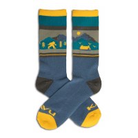 Kavu Moonwalk Socks 6-12.5 Myth Mountains