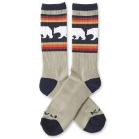 Kavu Moonwalk Socks 6-12.5 Snow Bear