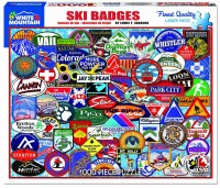 White Mountain Puzzles Ski Badges Puzzle 1000 Pieces