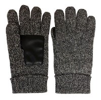 Broner Men's Knit Wool Fleece-Lined Gloves  Charcoal