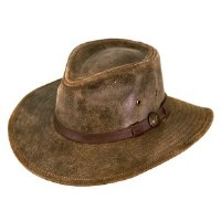 Outback Trading Company Kodiak Leather Hat Medium Brown