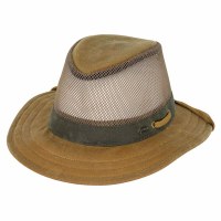 Outback Trading Company Willis Mesh Oilskin Hat Large Field Tan