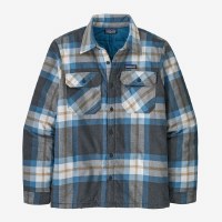 Patagonia Men's Insulated Organic Cotton Midweight Fjord Flannel Shacket MD Forestry: Ink Black