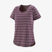 Patagonia W's Cap Cool Trail Shirt XS Furrow Stripe: Hyssop Purple