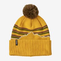 Patagonia Powder Town Beanie  Fitz Roy Stripe Knit: Cabin Gold