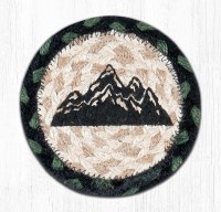 Earth Rugs Mountain Silhouette Coaster 5"