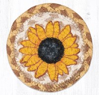 Earth Rugs Sunflower Coaster 5"