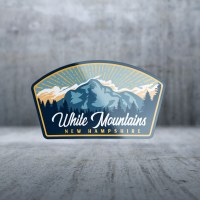 Sticker Pack Retro Mountains - Radiant Rays Decal Large