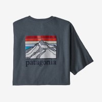 Patagonia Men's Line Logo Ridge Responsibili-Tee MD Plume Grey