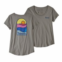 Patagonia W's Sunset Sets Organic Scoop T-Shirt XS Feather Grey