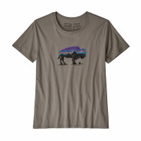 Patagonia W's Fitz Roy Bison Organic Crew T-Shirt XS Feather Grey