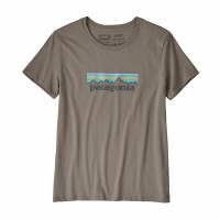 Patagonia Women's Patel P-6 Logo Organic Cotton Crew T-Shirt M Feather Grey