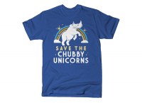 Snorg Tees Save the Chubby Unicorns T-Shirt S Royal