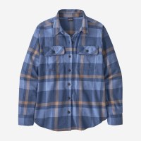 Patagonia Women's Fjord Flannel SM Comstock: Current Blue
