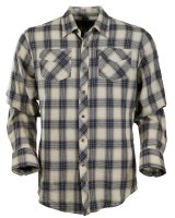 Outback Trading Company Men's Parker Performance Shirt LG Navy