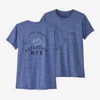 Patagonia Women's CapCool Graphic T-Shirt SM MTB Crest: Current Blue X-Dye