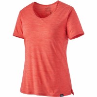 Patagonia W's Capilene Cool Lightweight Short-Sleeve Shirt M Catalan Coral - Dark Catalan Coral