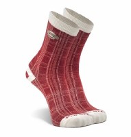 FoxRiver Monkey Plaid Socks SM Red