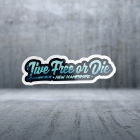 Sticker Pack New Hampshire - Live Free or Die Text Decal Large