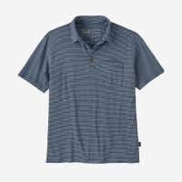 Patagonia Men's Cotton in Conversion Lightweight Polo XS Fathom Stripe: New Navy