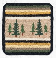 Earth Rugs Tall Timbers Square Trivet 10"x10"