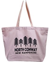 Luba Designs North Conway Canvas Tote:  5 Trees Pink