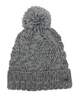 Broner Marled Cable Knit Pom Hat  Grey