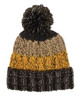 Broner Rib-Knit Cuffed Pom Hat  Golden Brown