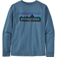Patagonia Kid's Long-Sleeve Organic Cotton Graphic T-Shirt M P-6 Pidgeon Blue