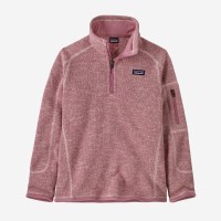 Patagonia Kid's Better Sweater 1/4 Zip Pullover SM Seafan Pink