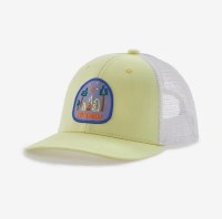 Patagonia Kids Trucker Hat Kids Camp with Friends: Isla Yellow