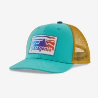 Patagonia Kid's Trucker Hat  Fitz Roy Rambler: Fresh Teal