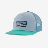 Patagonia Kid's Trucker Hat  P-6 Logo: Steam Blue