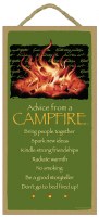 SJT Enterprises Advice From A Campfire Sign  5"x10"